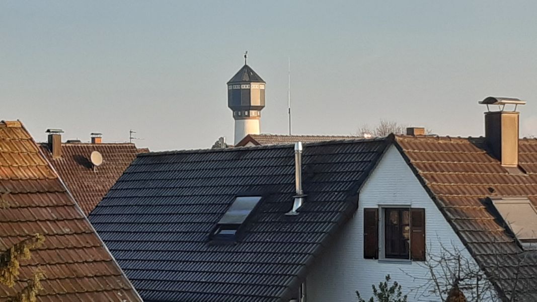 Wasserturm von der Loggia aus